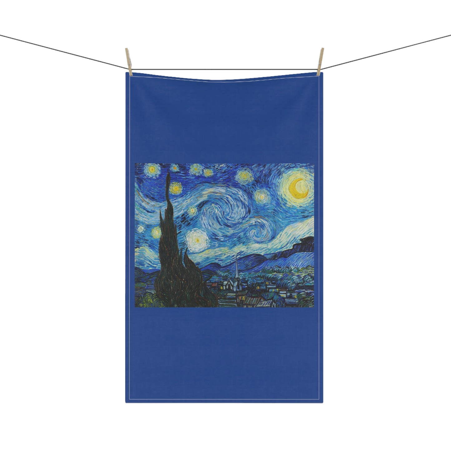 The Starry Night (1889) Vincent van Gogh Kitchen Towel I Love Cooking!