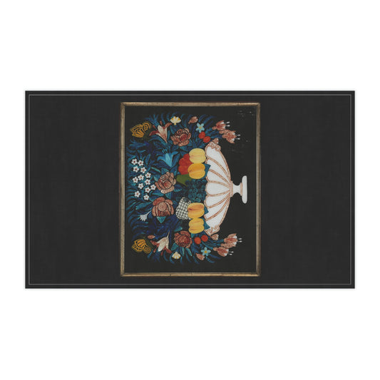 Fruit on a black background Kitchen Towel Love Cooking!