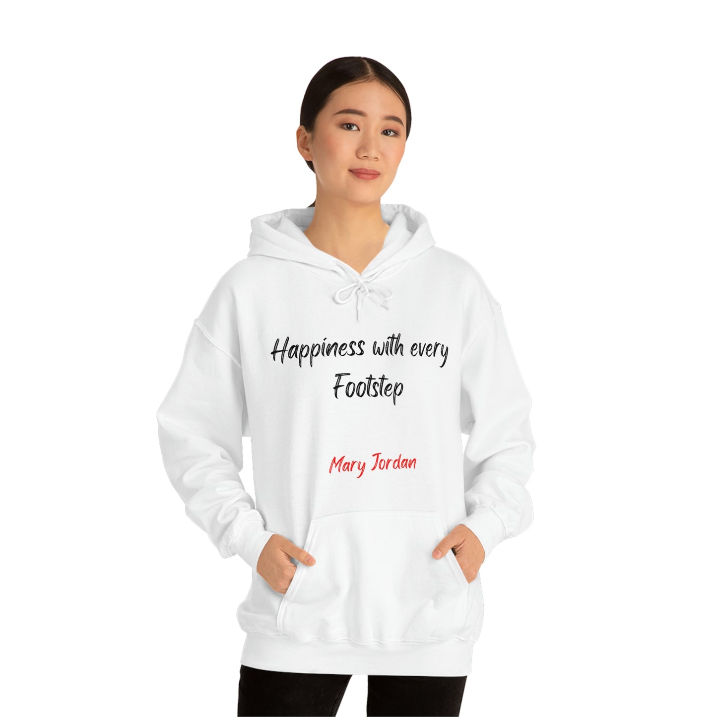 Sweat à capuche unisexe en mélange lourd Mary Jordan Happiness With Every Step pour homme, femme et enfant