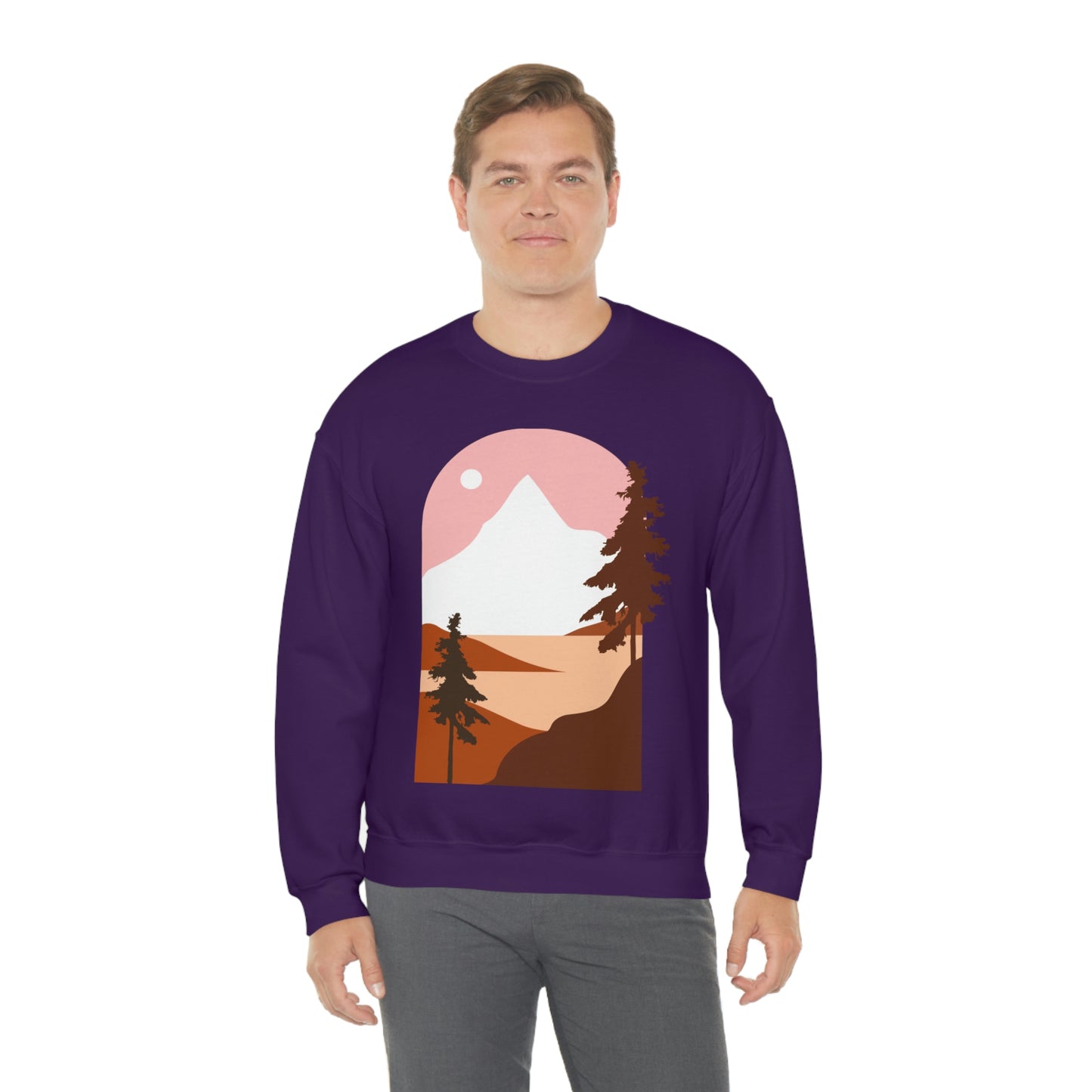 Sudadera con diseño de pino, montaña y luna. ¡Un fabuloso regalo navideño!