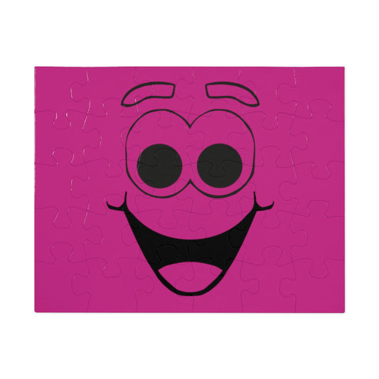 Happy Face Jigsaw Puzzle. Custom Artwork. Unique Whimsical Flare. Vivid Colors. Great to play with family and friends. Take along on family vacations, sleepovers and to grandma's house. having Fun all day long!