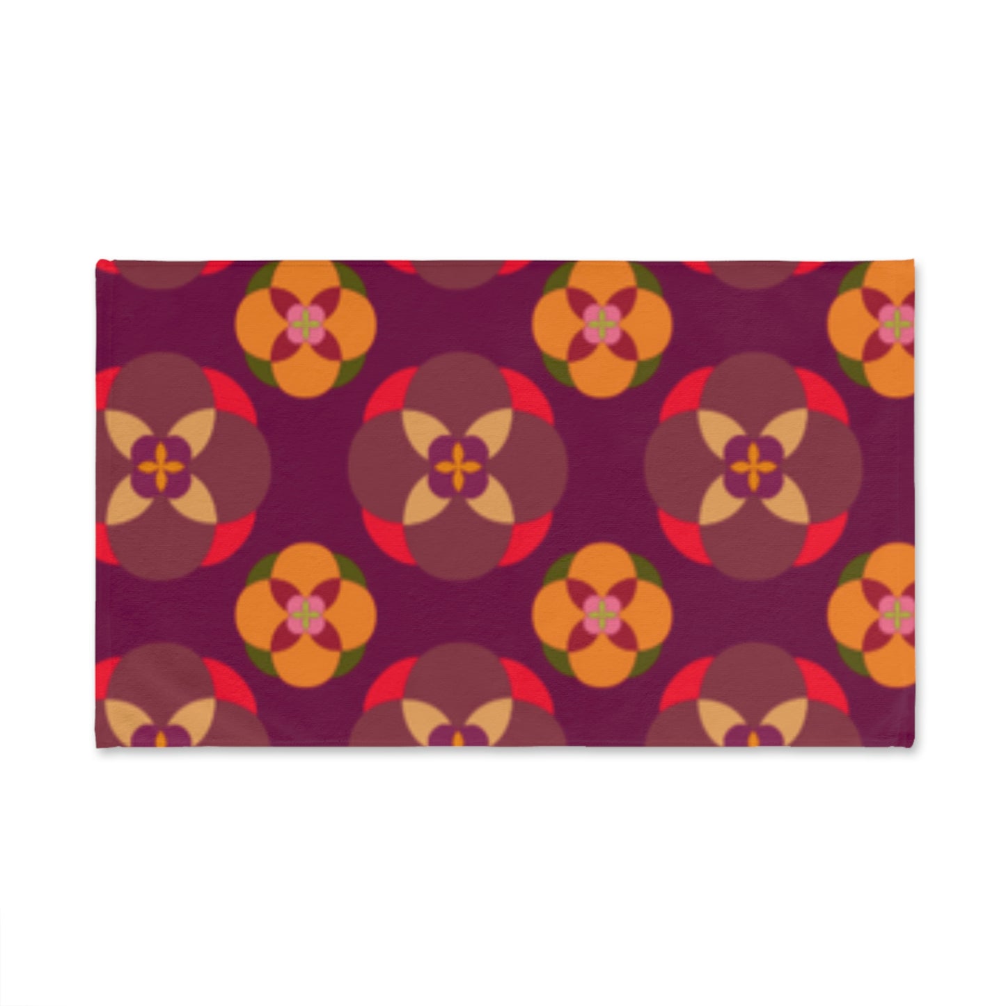 Toalla de manos morada con círculos ¡impecable!