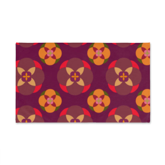 Purple with Circles Hand Towel Squeaky Clean!