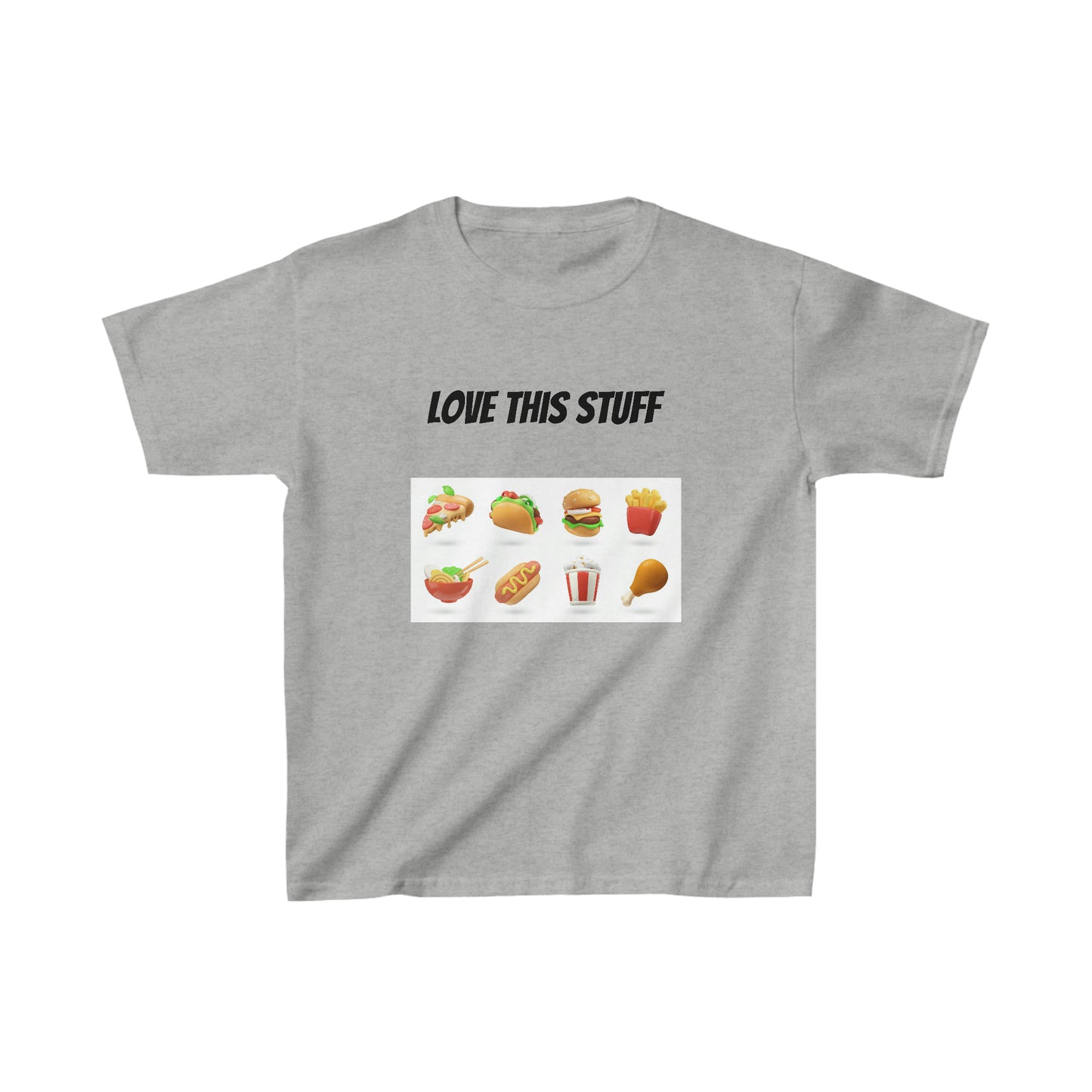 Camiseta juvenil Junk Food Love This Stuff ¡Qué camiseta tan divertida!