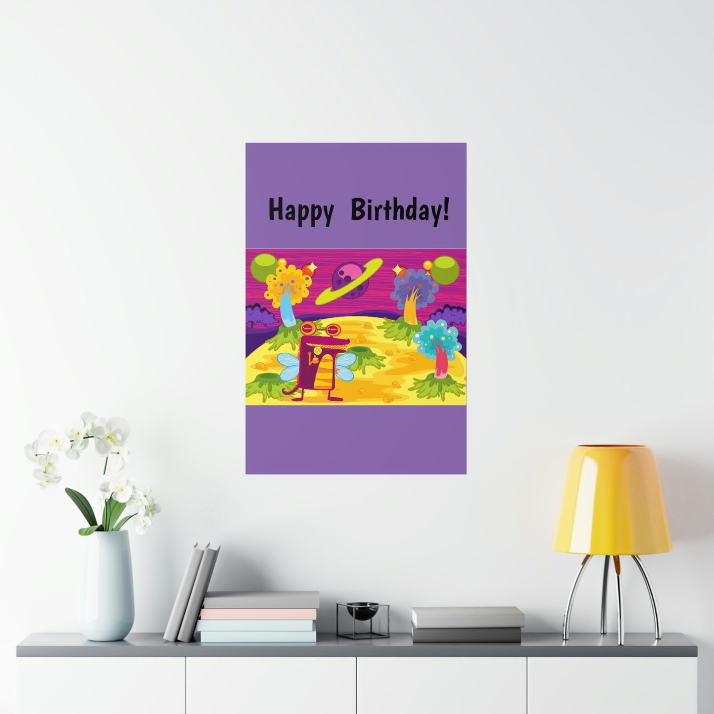 Joyeux anniversaire Premium Matte vertical posters Enfants Fils Fille Amis Cousins