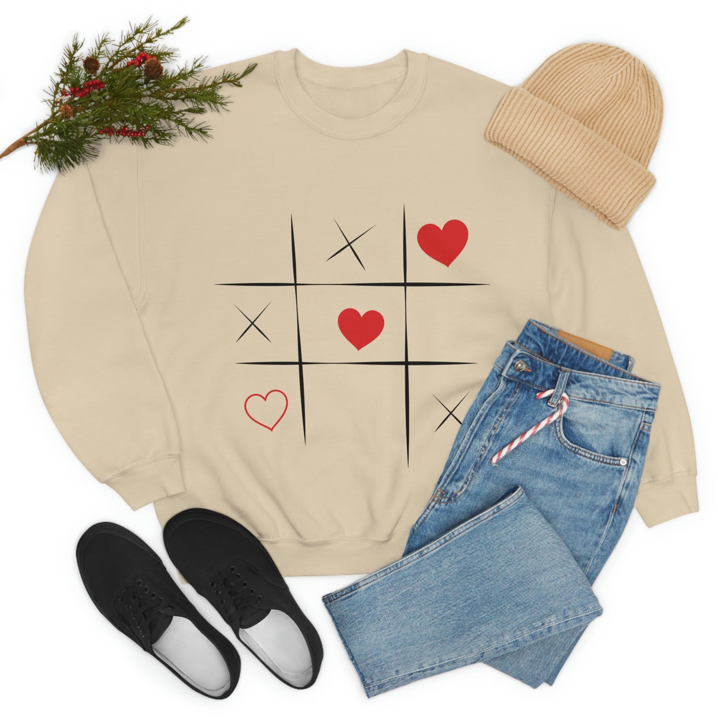 Sweat-shirt ras du cou Tic Tac Toe Ma fille adorerait ce sweat-shirt !