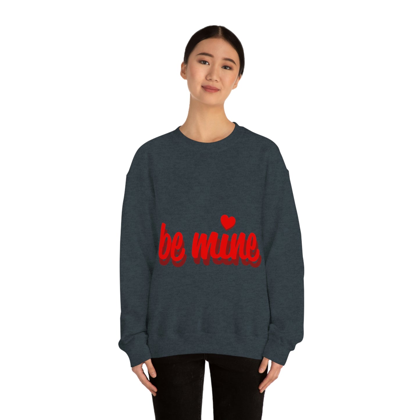 sois à moi en sweat-shirt ras du cou rouge J'ai besoin d'un chéri