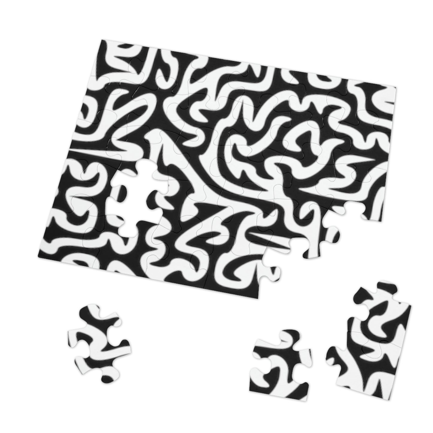 Black and White Maze Jigsaw Puzzle I Love Games!