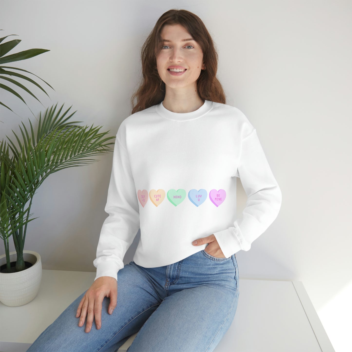Sweat-shirt ras du cou Heart Candies J'ai l'air fabuleux !