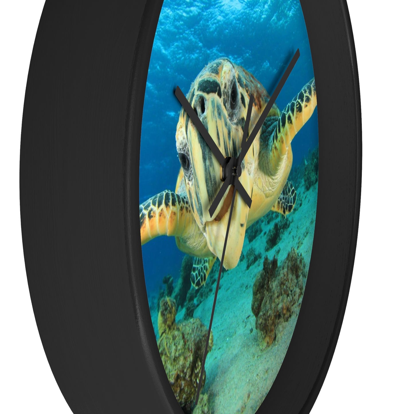 Turtle in Ocean Wall Clock The Colors are Amazing! Great Gift!
