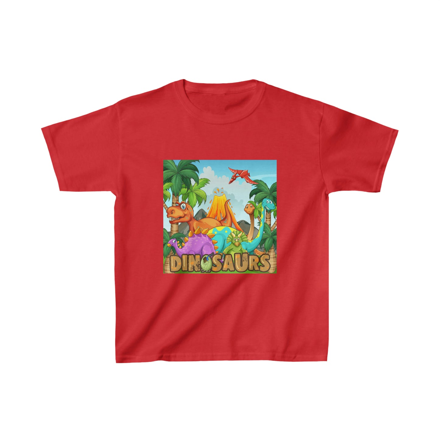 Dinosaurios. Camiseta de algodón para niños que luce genial en el patio de recreo
