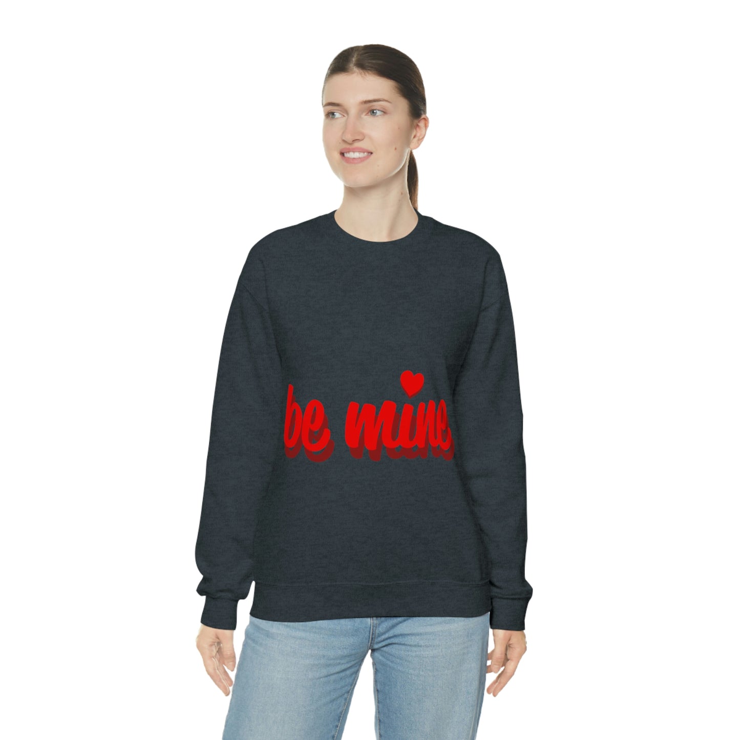 sois à moi en sweat-shirt ras du cou rouge J'ai besoin d'un chéri