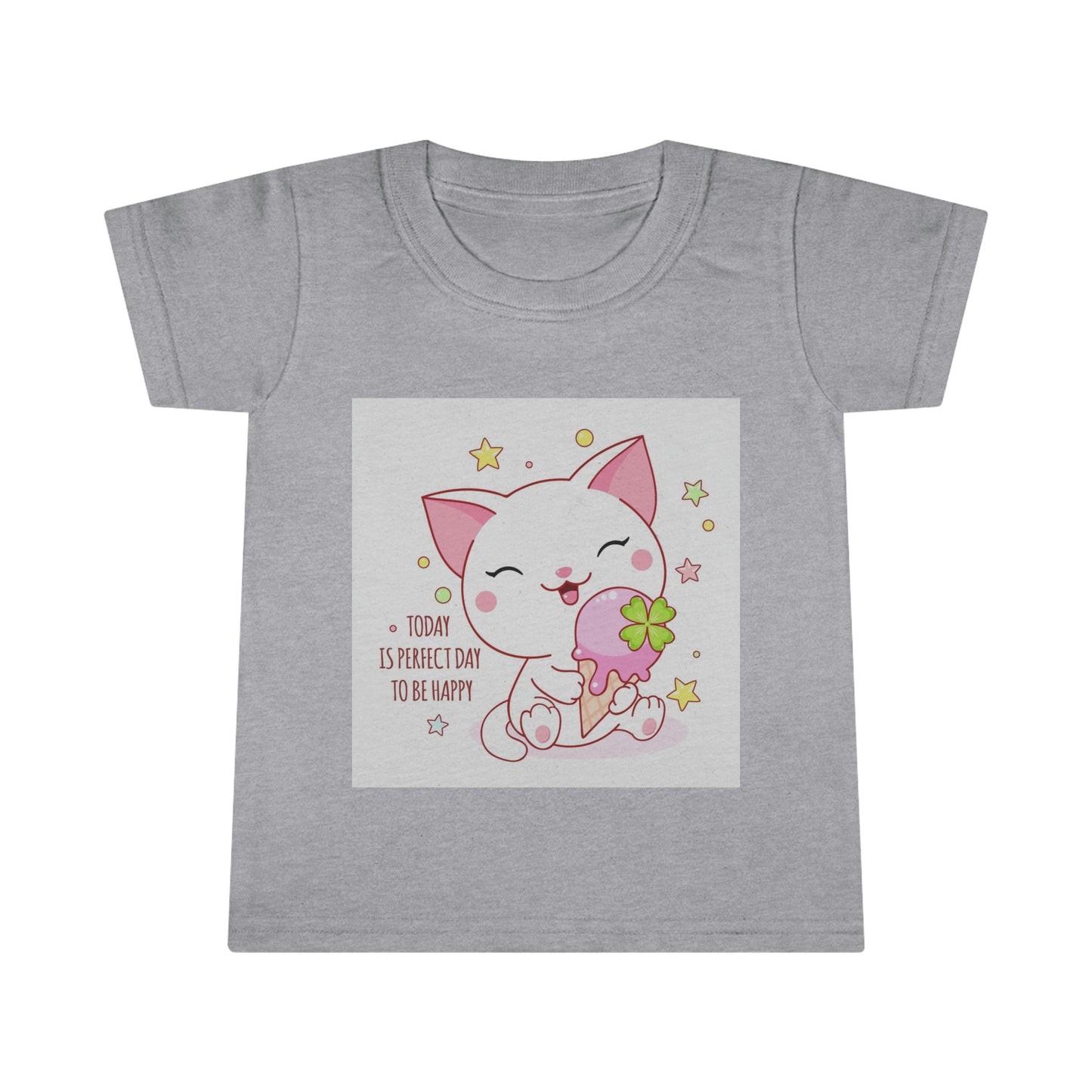 Kitty Cat with Ice Cream Cone Toddler T-shirt Looking Cute Today!
