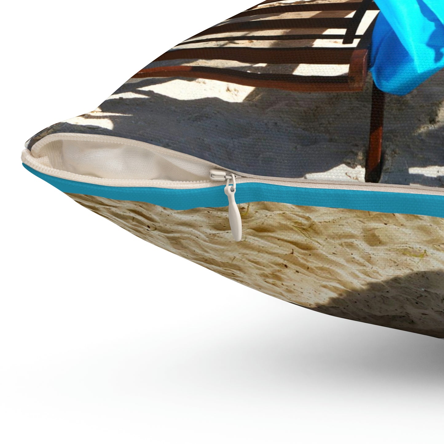 Se détendre à la plage Coussin carré Vacances Voyager Dormir Se détendre Conduire Enfants