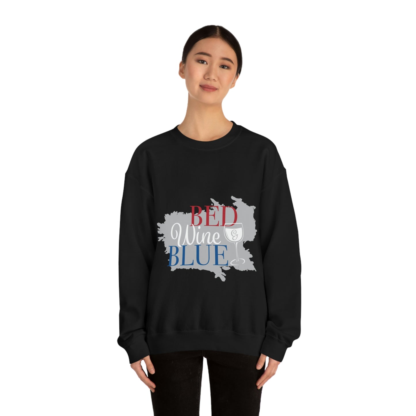 Sweat-shirt ras du cou bleu vin rouge Je vais aller à une fête !
