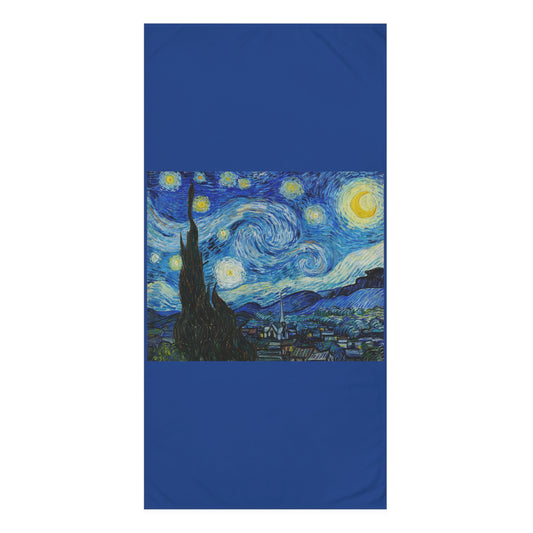 The Starry Night (1889) Vincent van Gogh. Bath Towel. Custom Artwork. Unique Whimsical Flare. Vivid Colors Soft against your skin. Adding a Splash of Color!