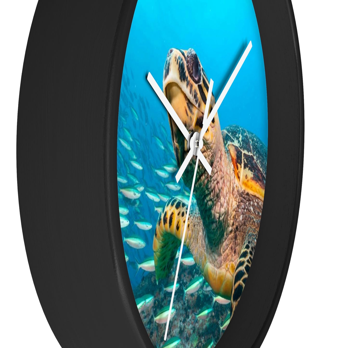 Turtle In Ocean Wall Clock Amazing Colors! Love It!