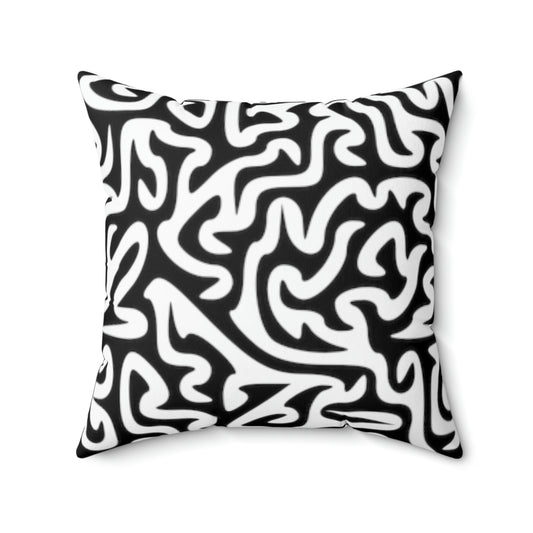 Maze Black White Square Pillow Can I Have This Pillow For My Birthday