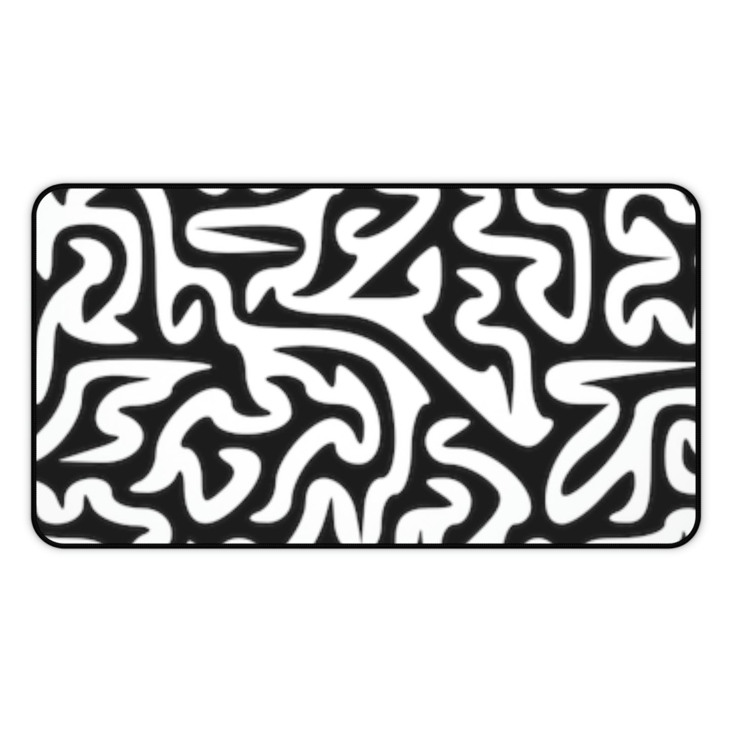 Maze Black White Desk Mat Business Office Home College