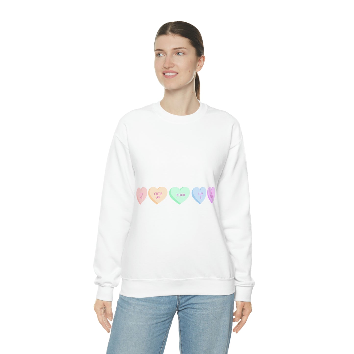 Sweat-shirt ras du cou Heart Candies J'ai l'air fabuleux !