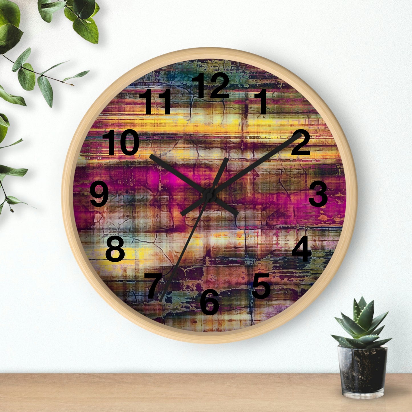 Reloj de pared abstracto colorido ¡Qué reloj tan maravilloso!