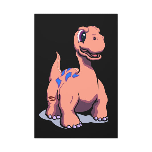 Dinosaur Black Background Canvas Stretched, 1.5'' Children Birthday Gifts Toddlers Boys