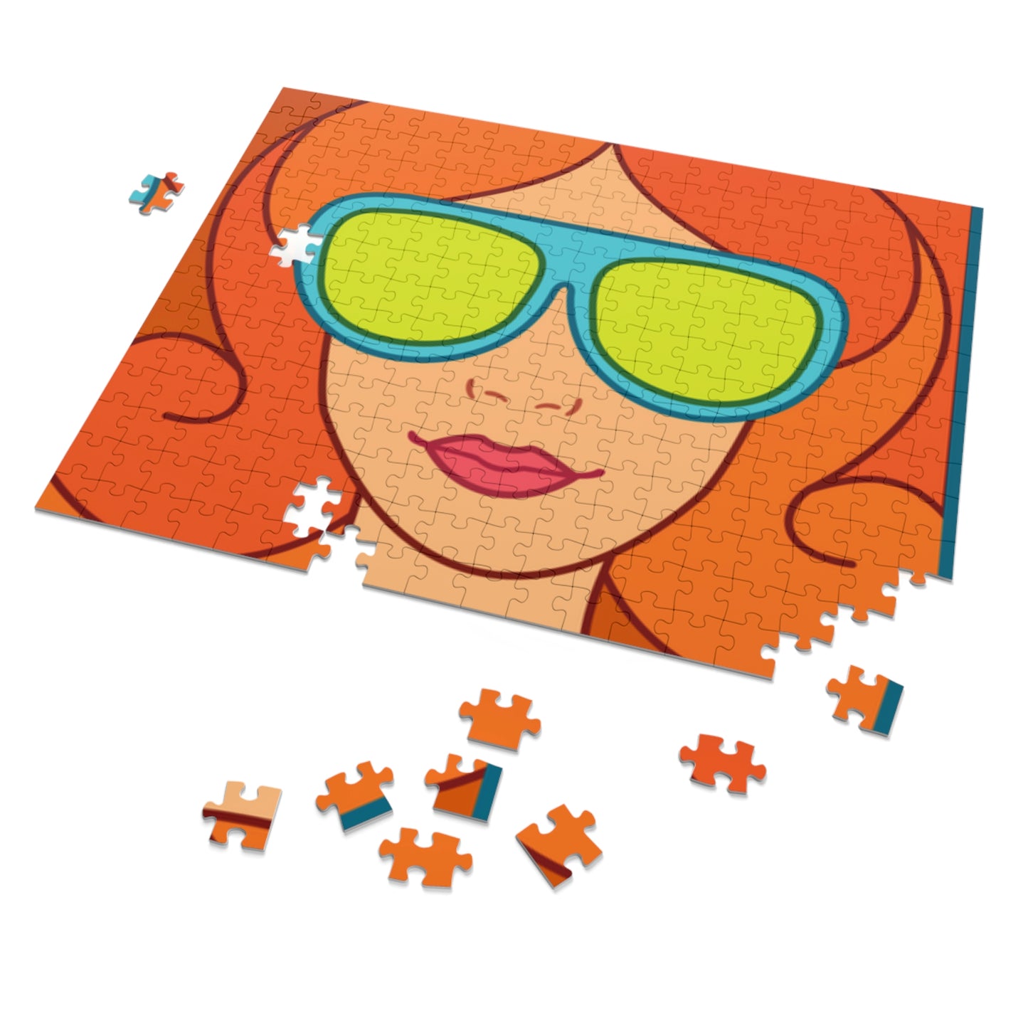 Girl Red hair Sunglasses Jigsaw Puzzle I Love Games!