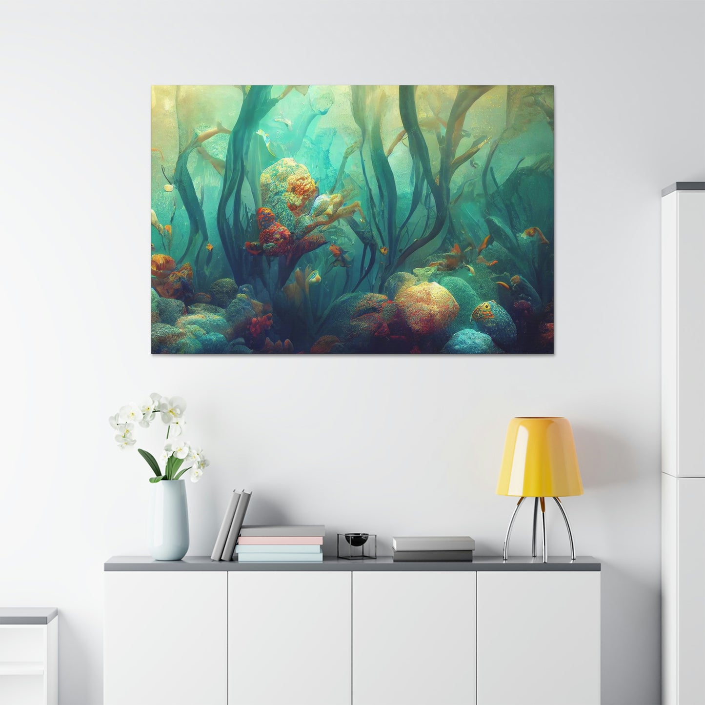 Ocean Canvas Stretched, 1.5'' 4 Sizes Beautiful Gift Birthday Anniversary Mother Father Daughter Son