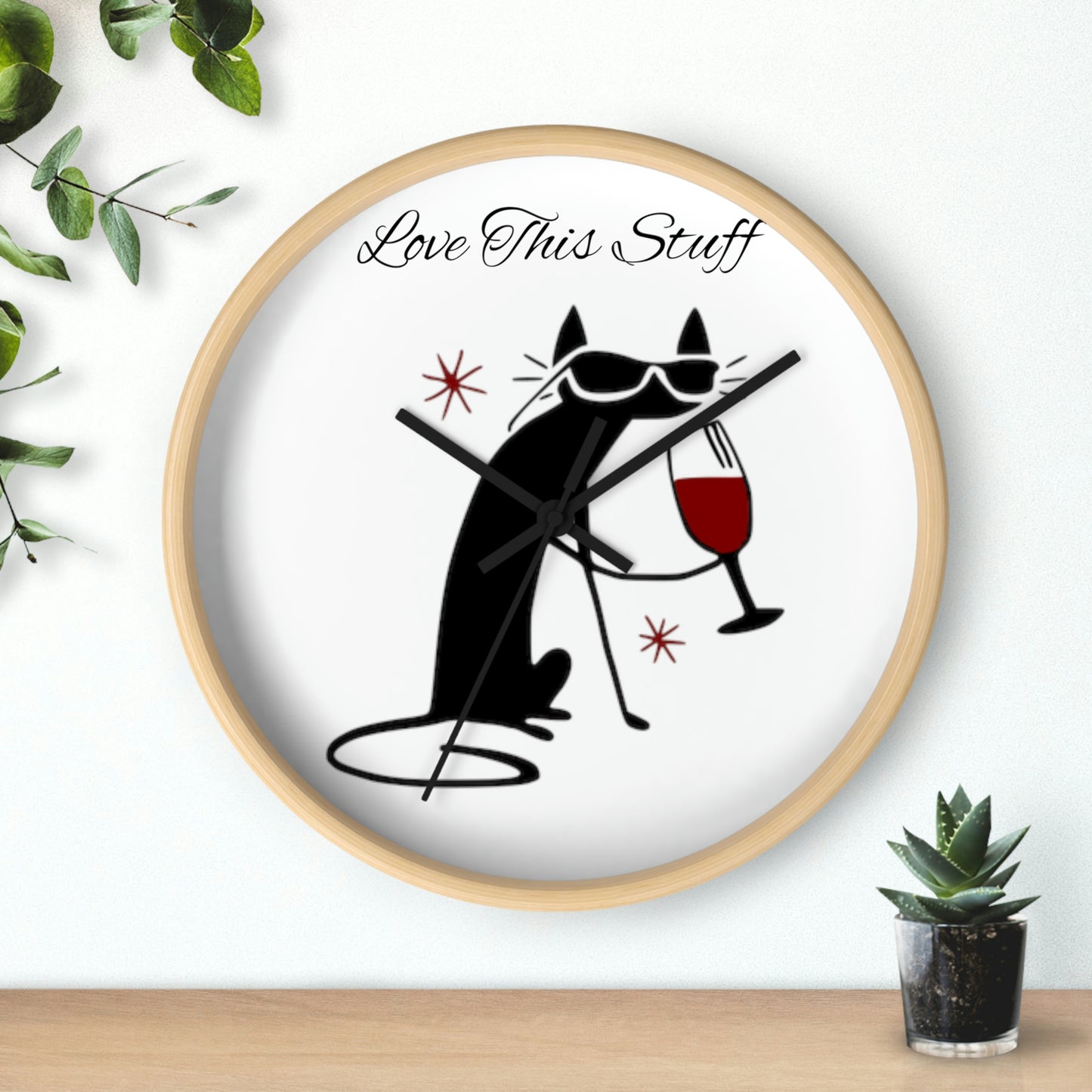 Black Cat Wall Clock Such a Wonderful Gift!