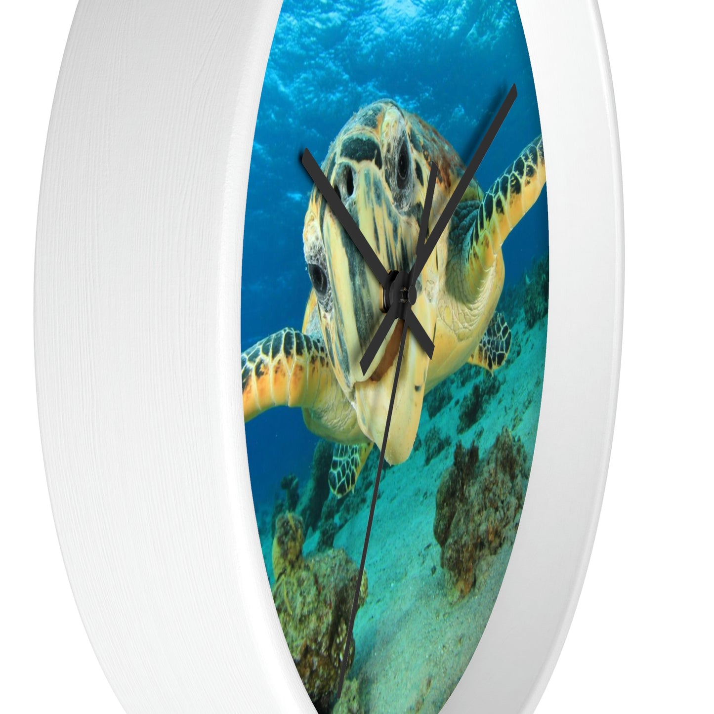 Turtle in Ocean Wall Clock The Colors are Amazing! Great Gift!