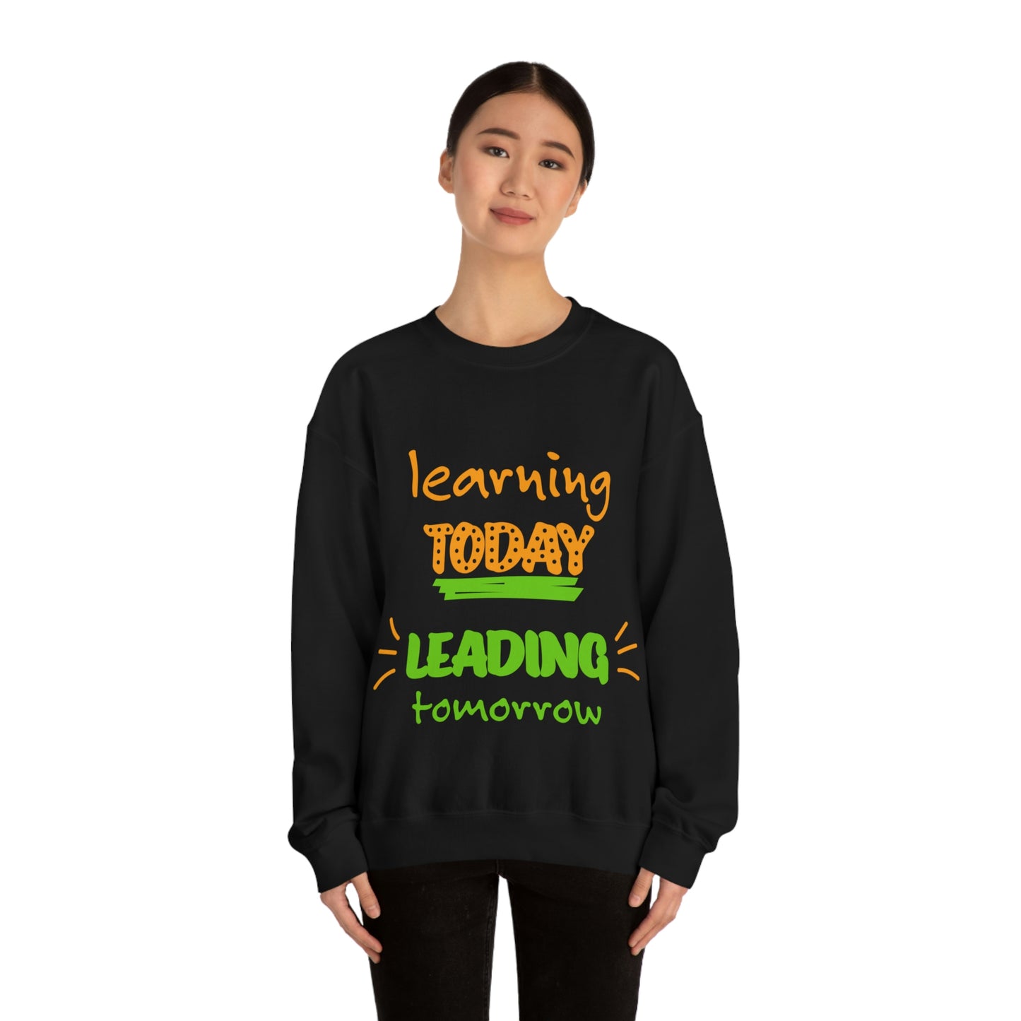 Sudadera con el lema "Aprendiendo hoy, liderando mañana", regalo para el trabajo escolar