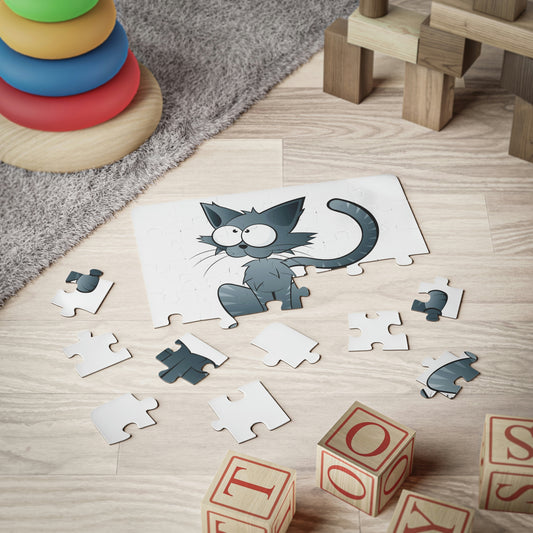 Cat with large eyes Jigsaw Puzzle I Love Games!