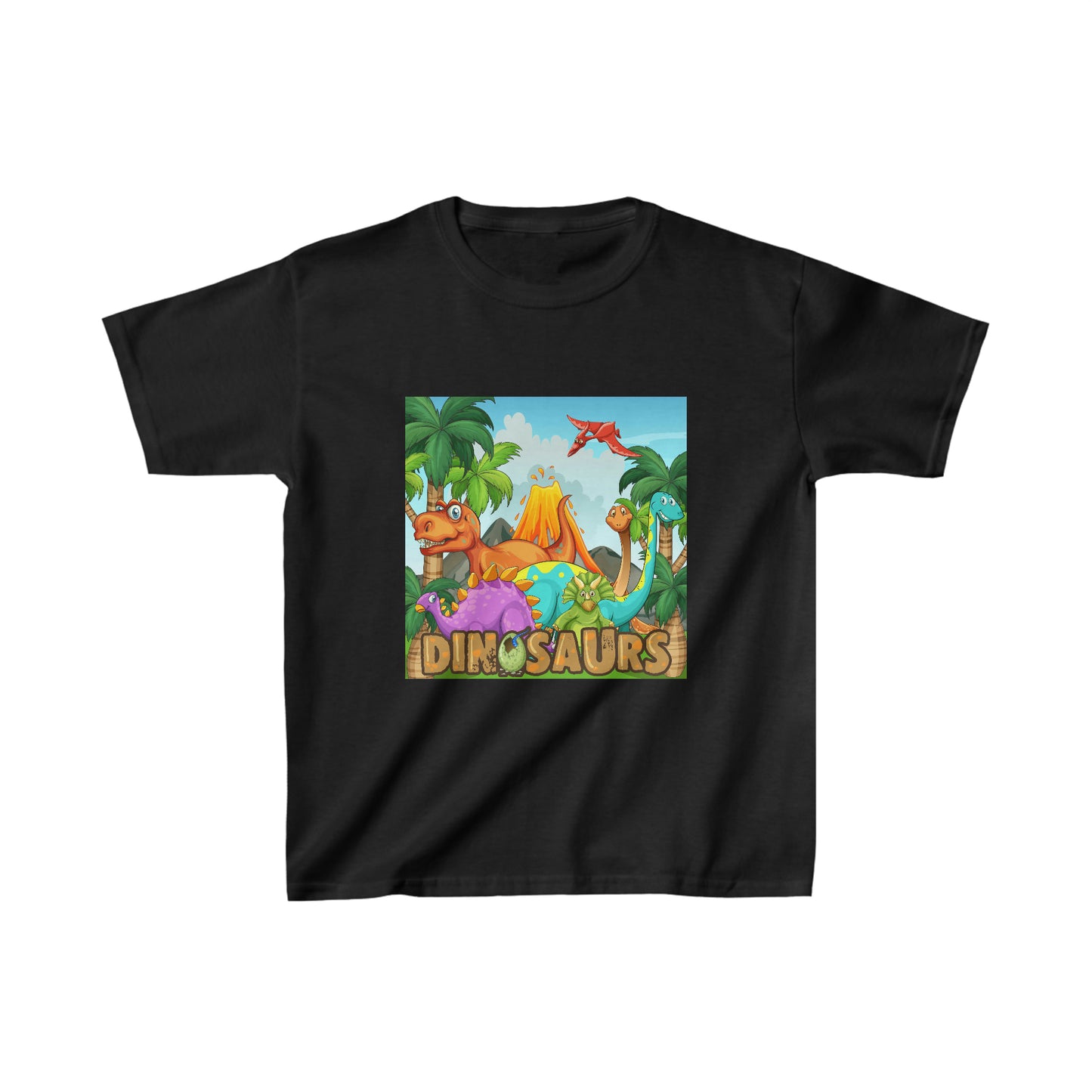 Dinosaurios. Camiseta de algodón para niños que luce genial en el patio de recreo