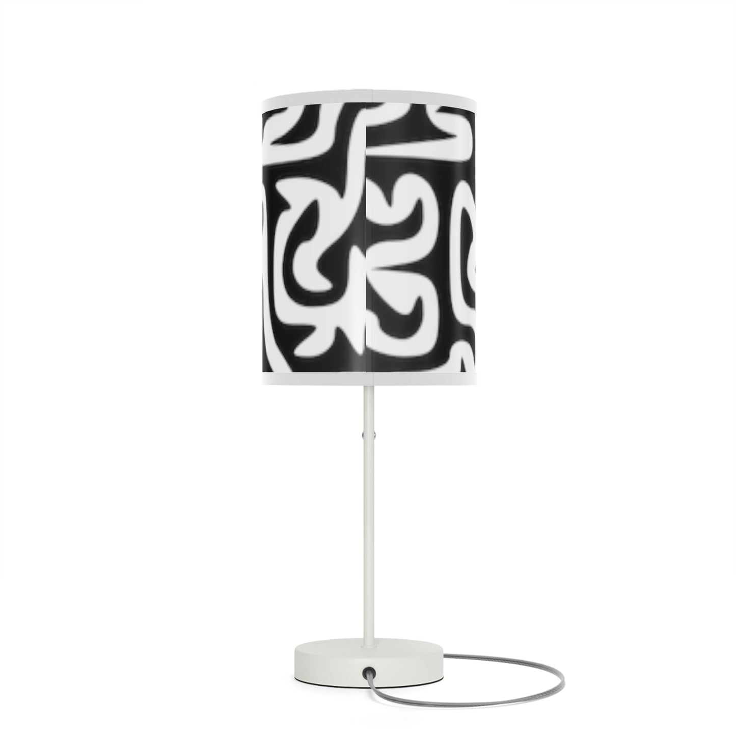 Maze Black White Lamp on a Stand, US|CA plug Bedroom Office Living Room GIFT