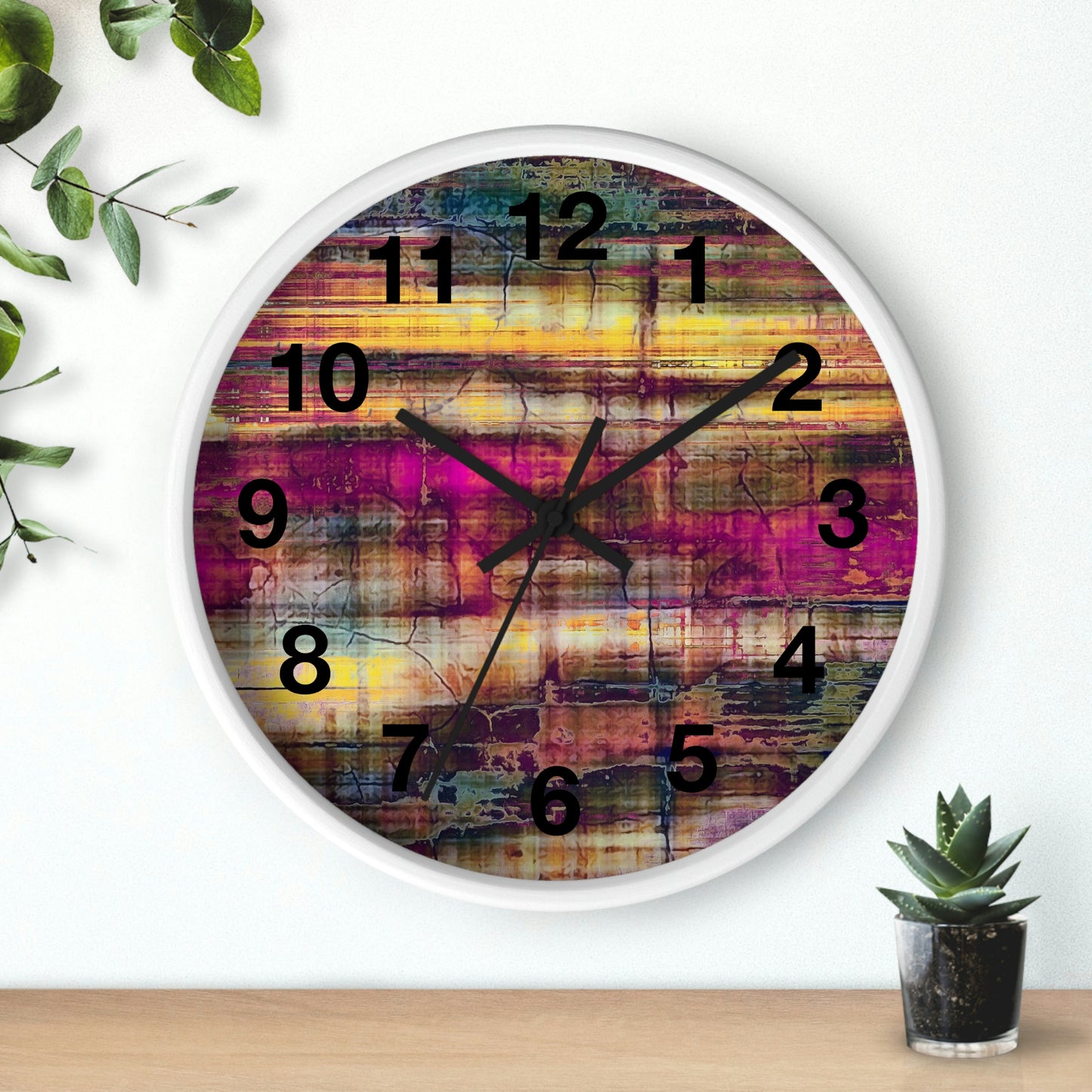 Reloj de pared abstracto colorido ¡Qué reloj tan maravilloso!