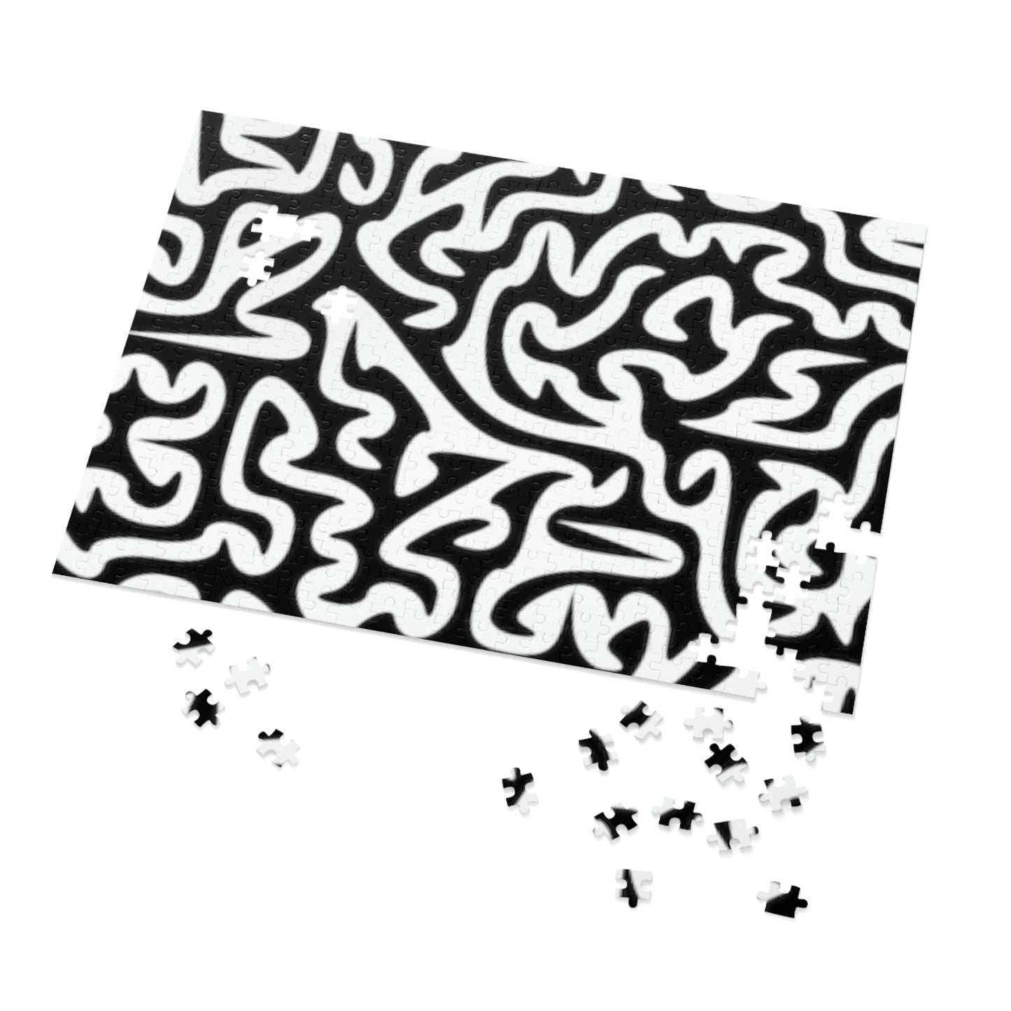 Black and White Maze Jigsaw Puzzle I Love Games!