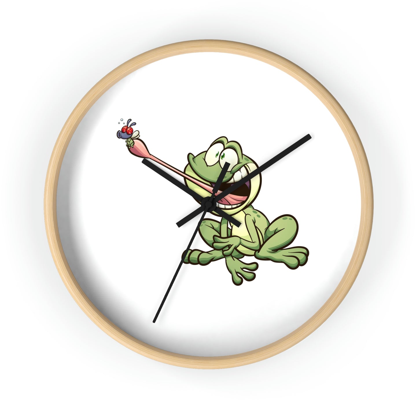 Frog Catching a Bug Wall Clock Great for Children's Room! Great Gift!