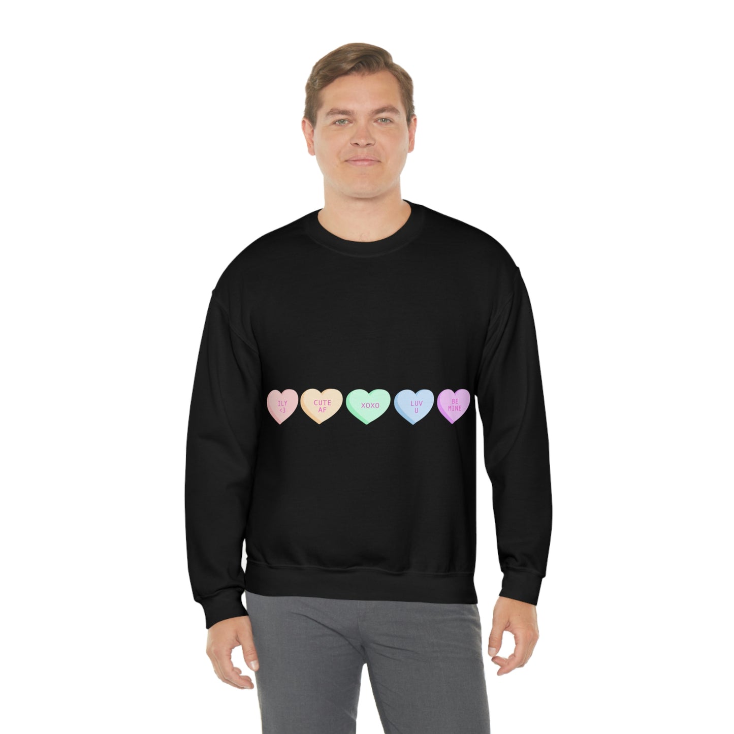 Sweat-shirt ras du cou Heart Candies J'ai l'air fabuleux !