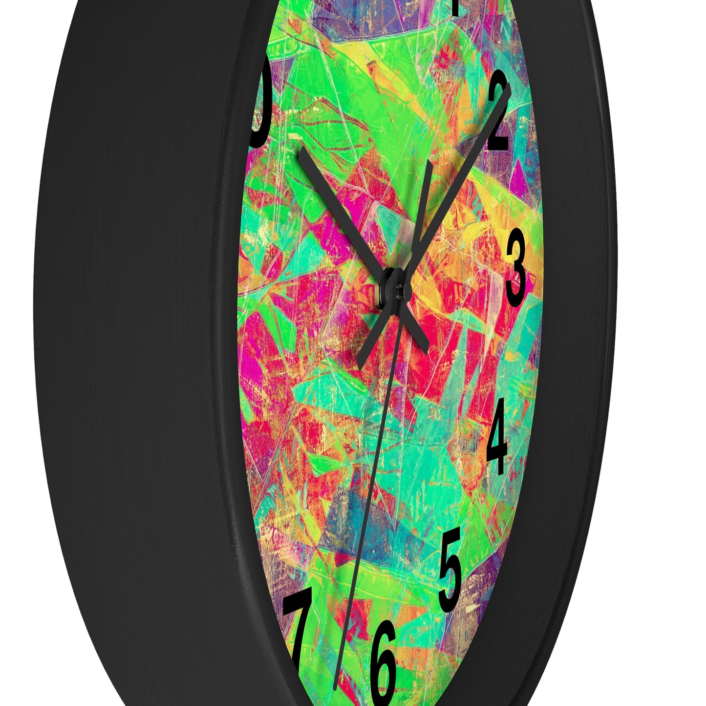 Reloj de pared rosa, verde, amarillo y morado ¡Fabuloso reloj de pared!