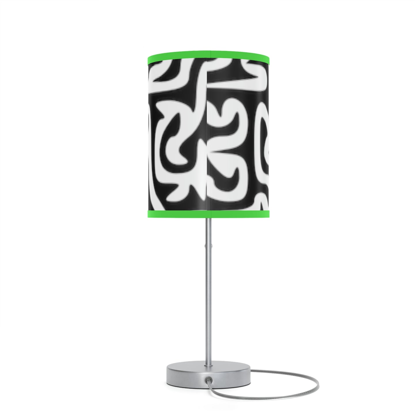 Maze Black White Lamp on a Stand, US|CA plug Bedroom Office Living Room GIFT