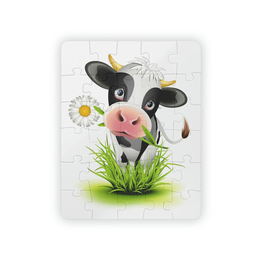 Cow with Flower Jigsaw Puzzle I Love Games!