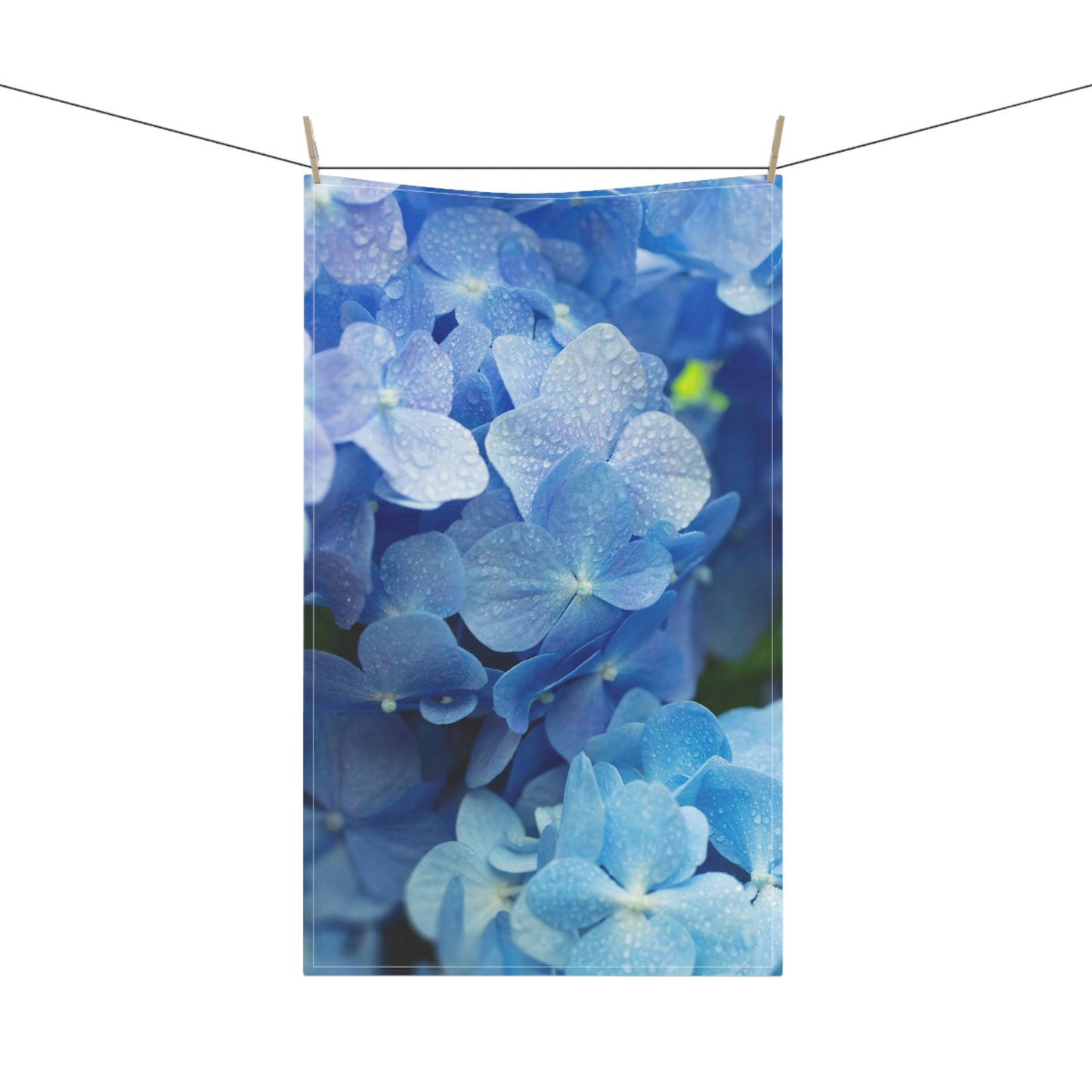 Purple Flowers Kitchen Towel I Love Cooking!