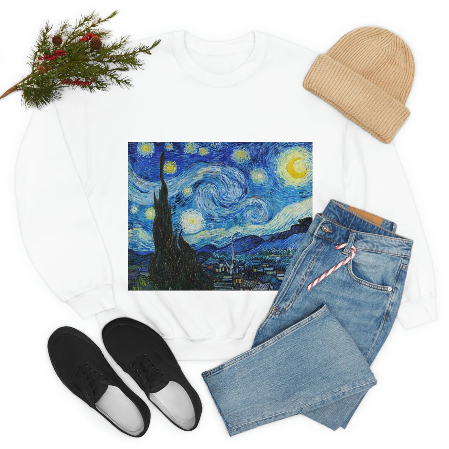 Sudadera de Vincent van Gogh con la noche estrellada Shookie Mookie