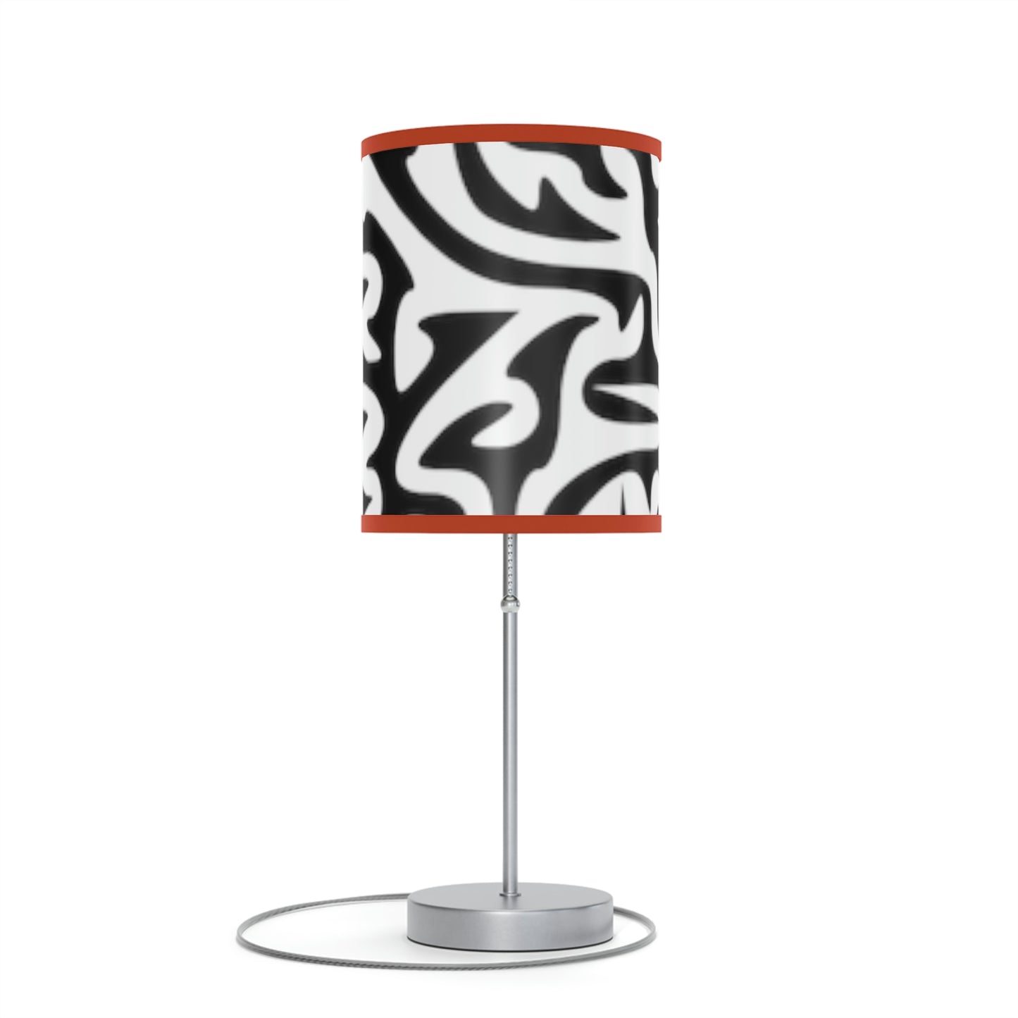 Maze Black White Lamp on a Stand, US|CA plug Bedroom Office Living Room GIFT