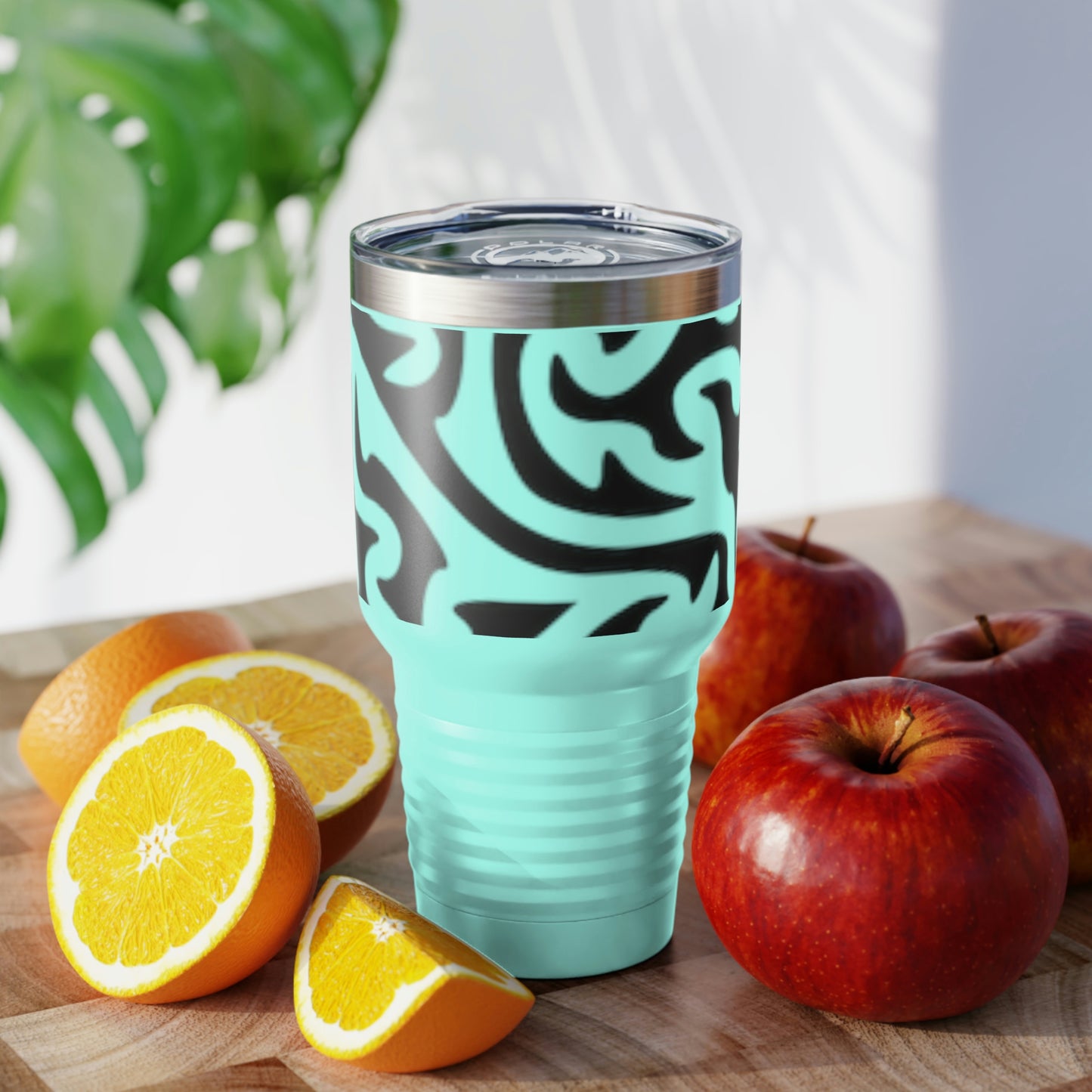 Vaso con cuello redondo y diseño de laberinto, 30 oz, para refrescos, té, agua, jugos, cerveza y vino