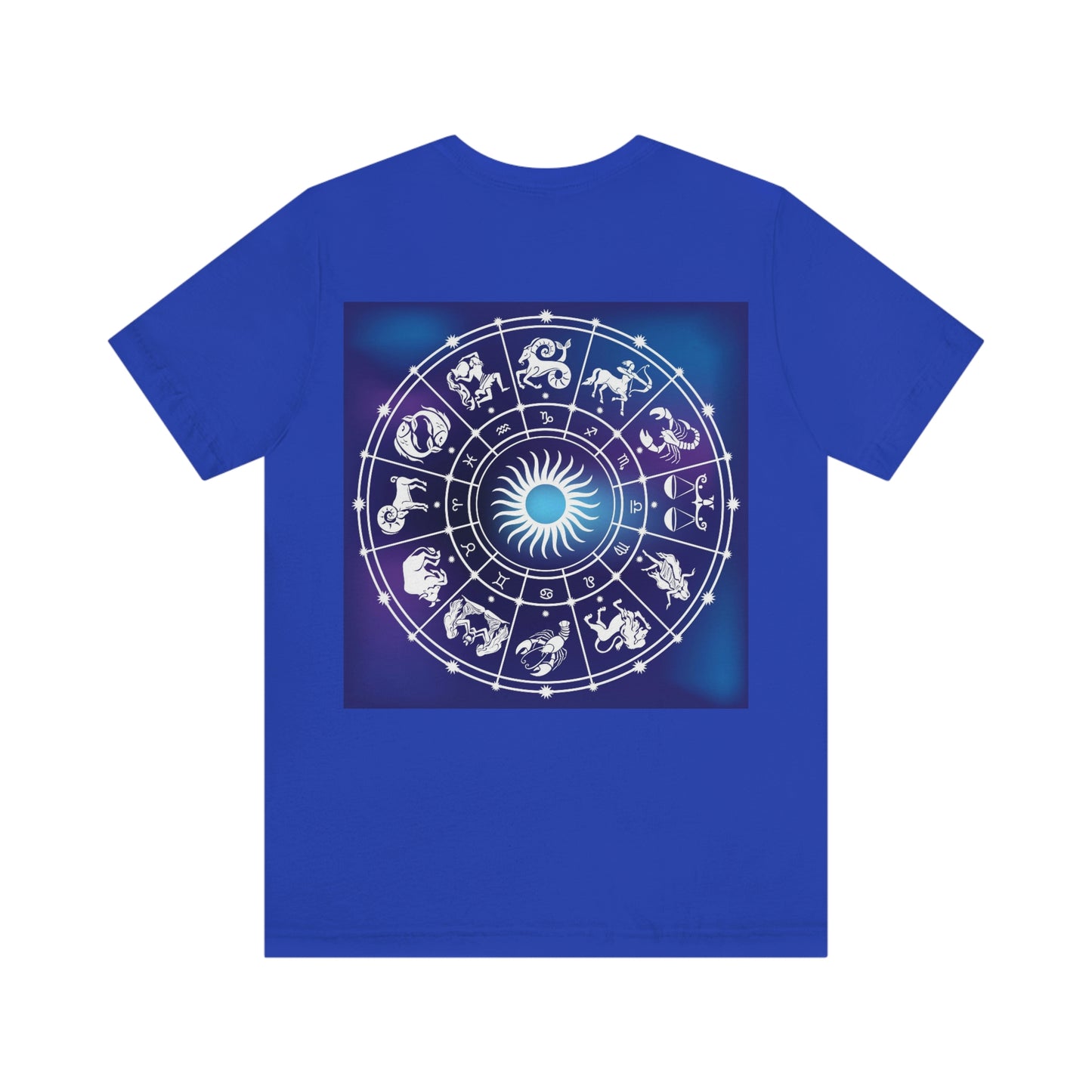Zodiac Signs. Unisex Jersey Short Sleeve T-shirt . Small through 3 Extra Large. Custom Artwork. Unique Whimsical Flare. Vivid Colors. Great for Men, Women and Children. Soft against your skin. Comfortable to wear every day of the year. Wanna go star gazing with me?