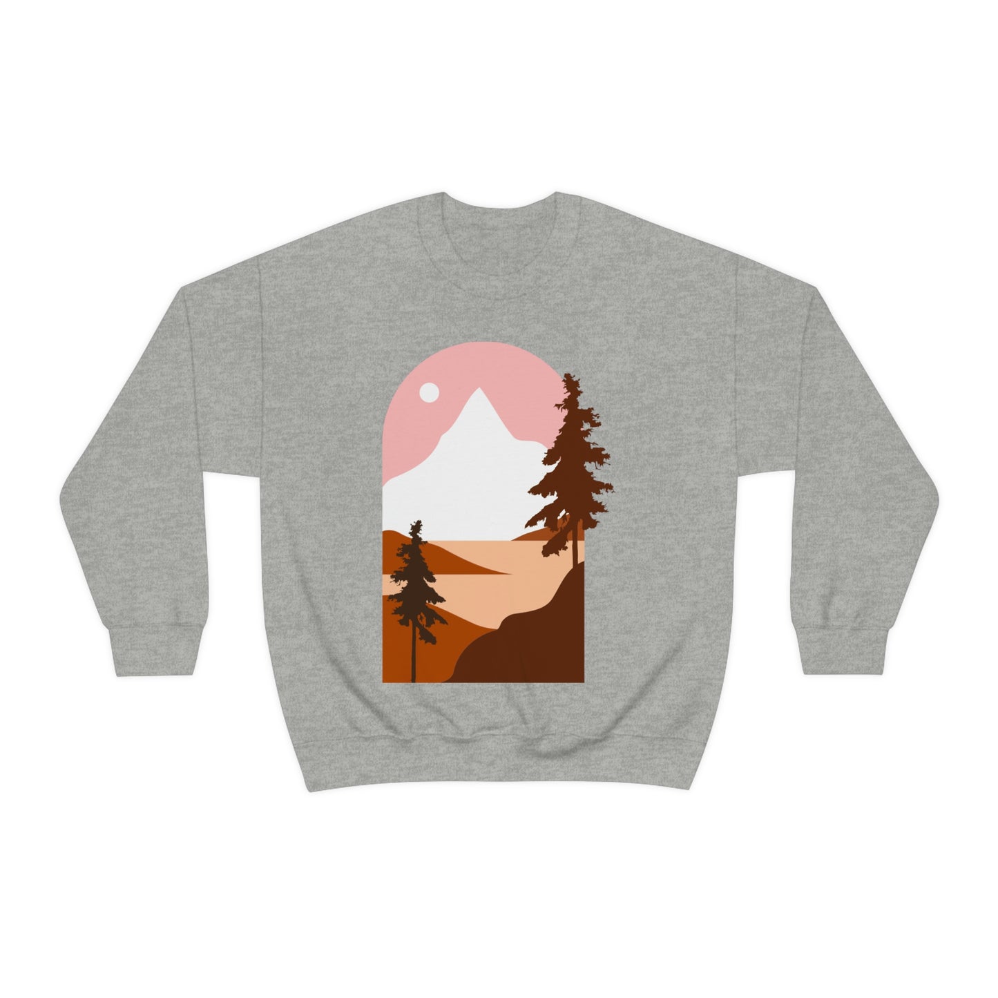 Sudadera con diseño de pino, montaña y luna. ¡Un fabuloso regalo navideño!