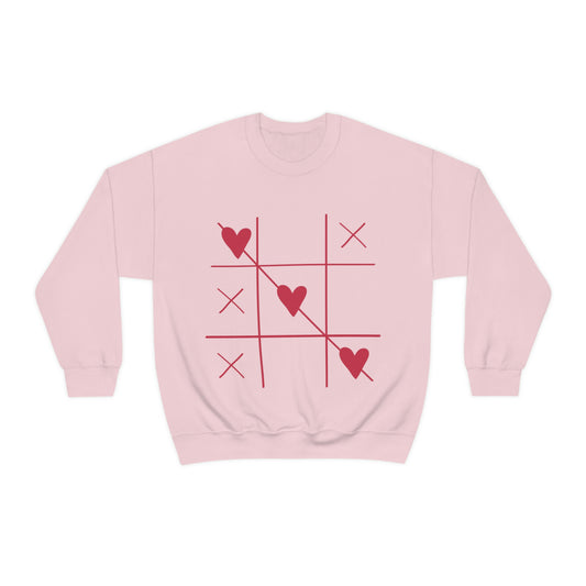 Tic Tac Toe. Crewneck Sweatshirt. Custom Artwork. Unique Whimsical Flare. Vivid Colors. Great for Men, Women and Children. Soft against your skin. Comfortable to wear every day of the week, Keeping You Cozy and Warm!. 