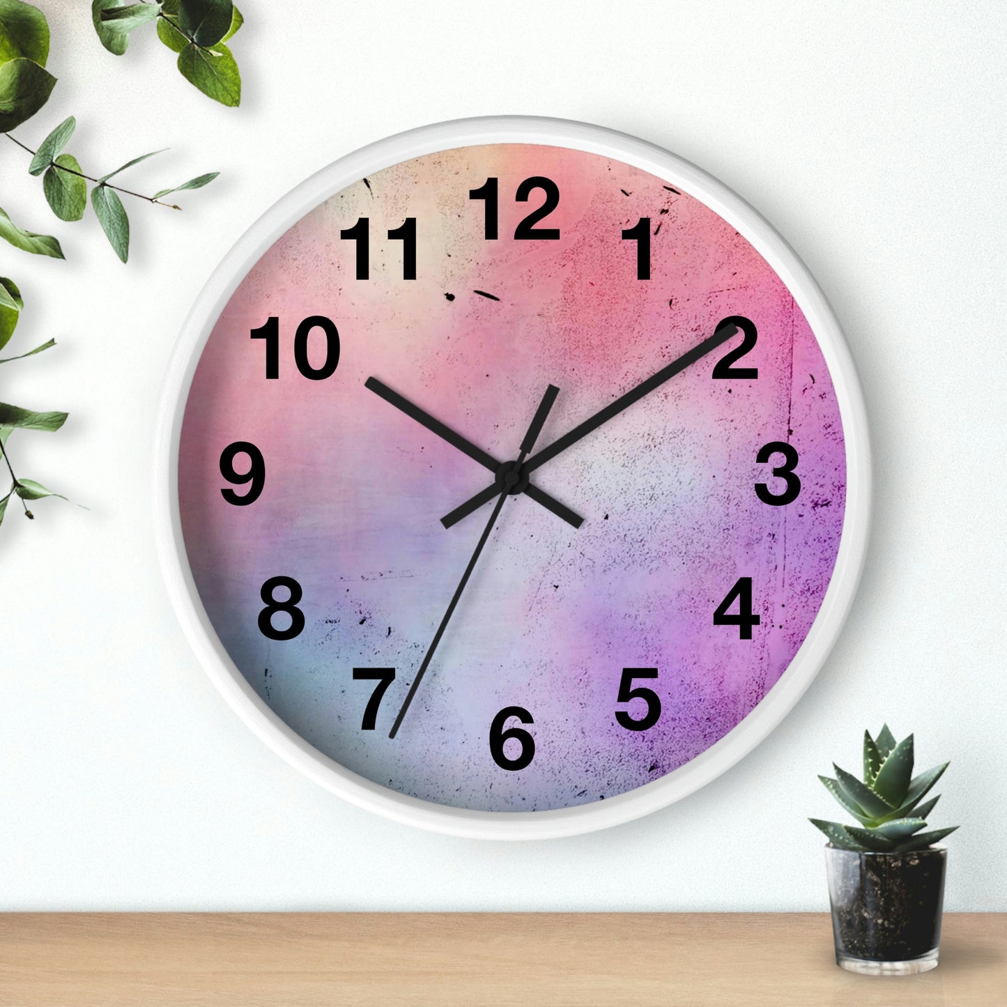 Horloge murale rose clair violet Quelle horloge murale fabuleuse !