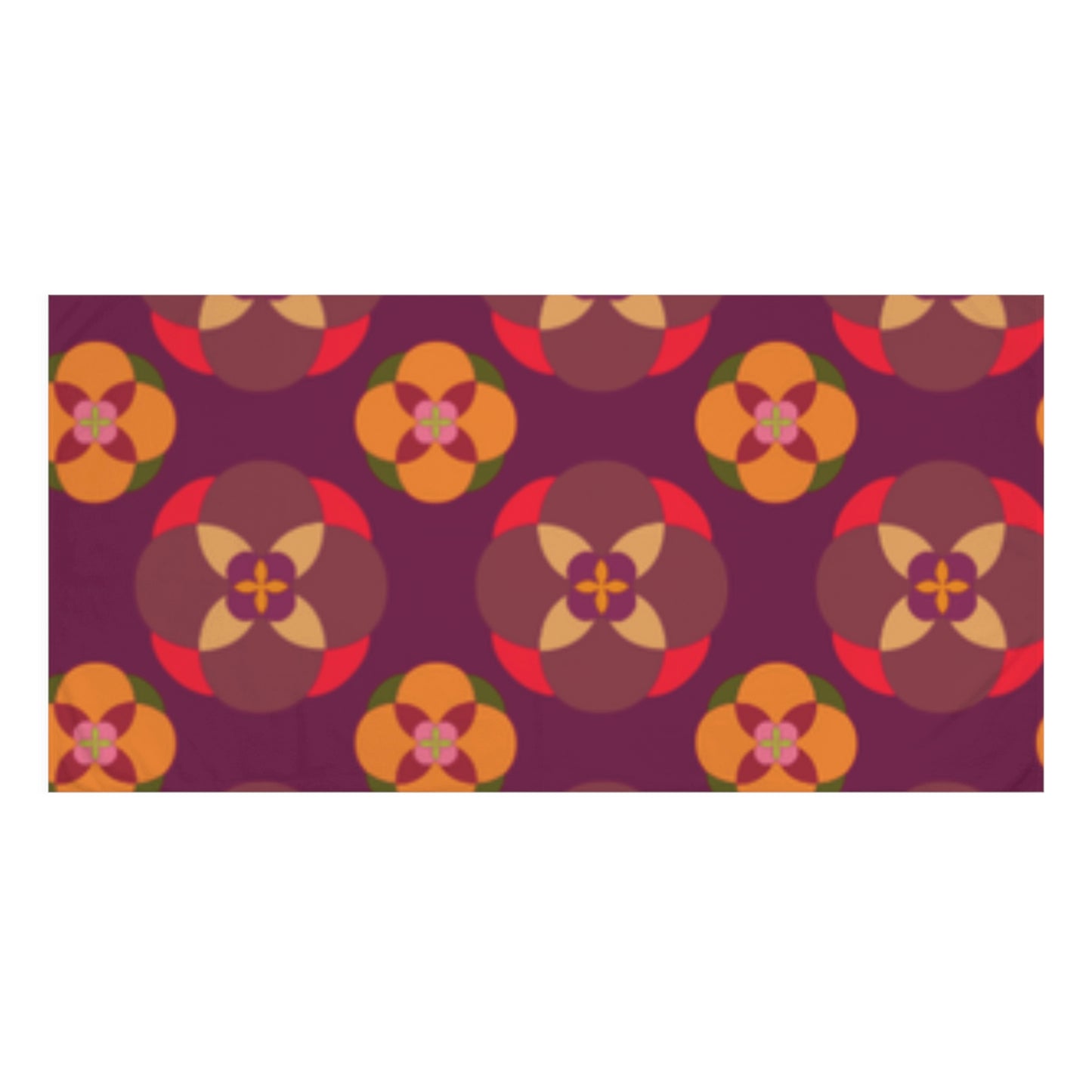 Toalla de baño morada con círculos ¡impecable!